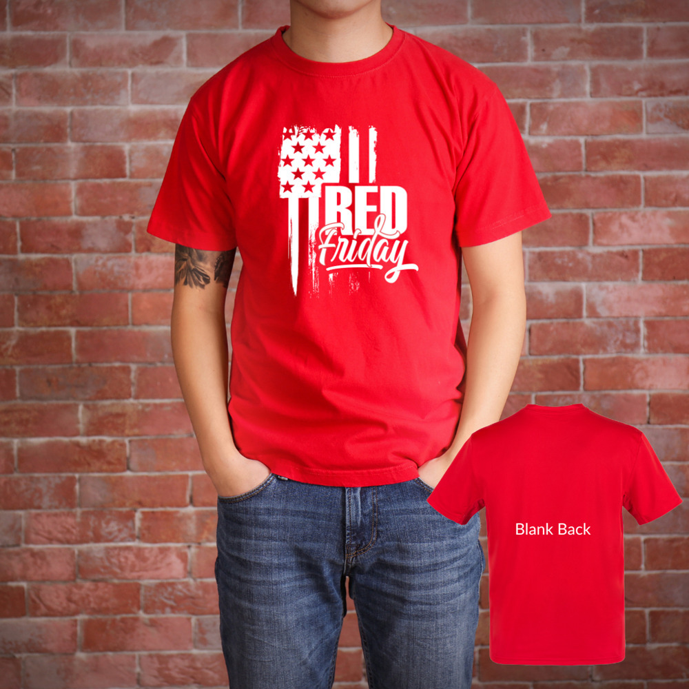 RED Friday Remember Everyone Deployed Military Support T-Shirt (S-XL)